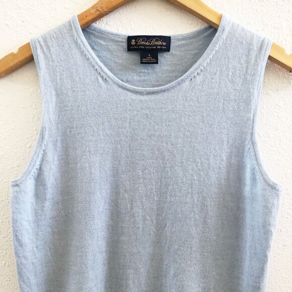 BROOKS & BROTHERS Sleeveless 100% Merino Wool Knit Top Size Small - Picture 5 of 8